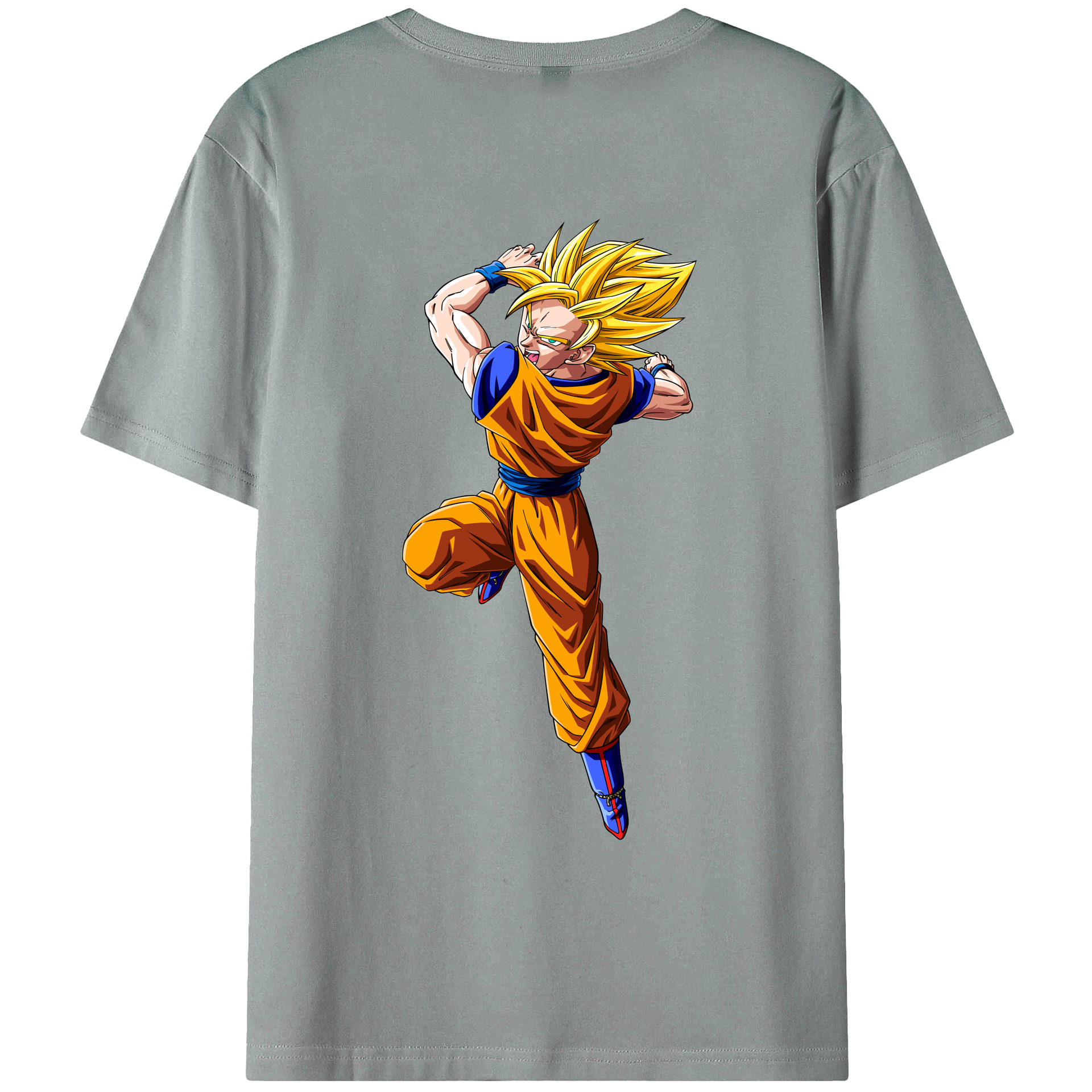 （画像用） ドラゴンボール 孫悟空（そん ごくう）Son Goku カカロット DRAGON BALL Kakarotto 綿100％ メンズ半袖Tシャツ（バックプリント） 通気性